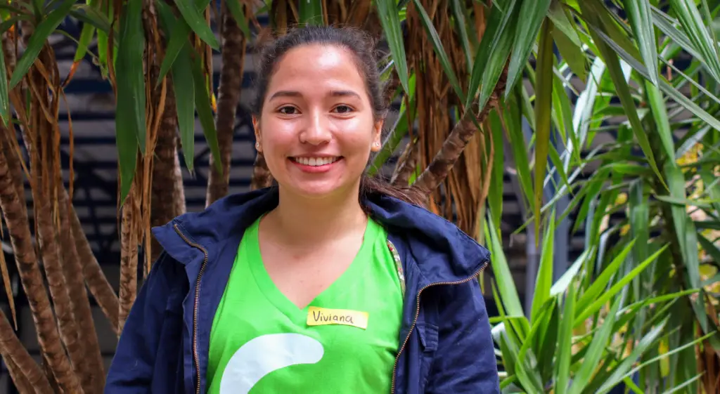 Viviana Brenes, Greentalist volunteer, smiling outdoors during a community project in Costa Rica.